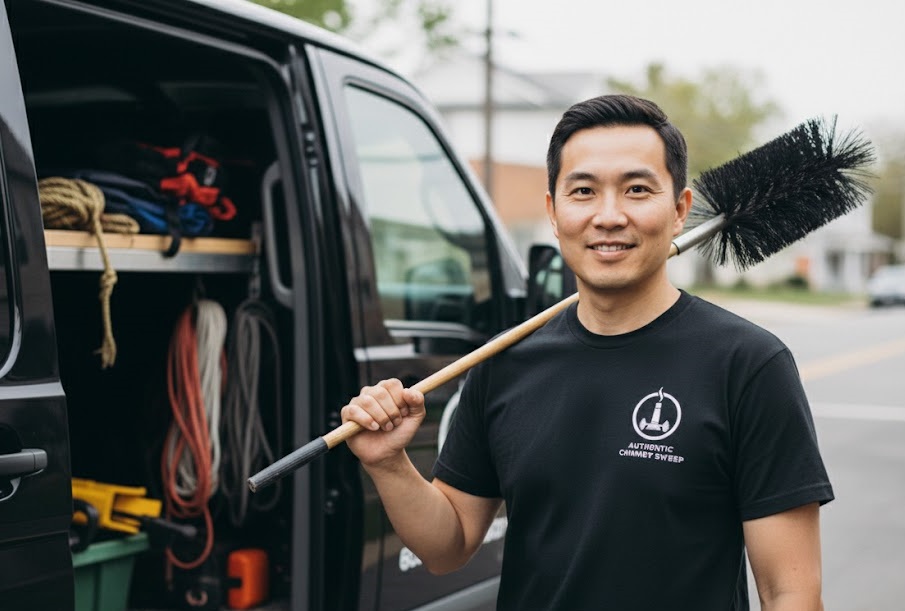 Professional chimney sweep service van in Coppell TX - Ready to serve you